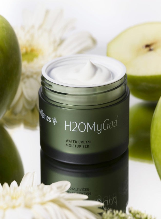جودجاينز كريم مرطب H2O My God Water Cream مع فيتامين سي، وببتيدات الكولاجين النباتية، وخلايا جذعية التفاح - كريم مرطب خفيف الوزن للاستخدام ليلاً ونهاراً لبشرة ناعمة ومشرقة - نباتي ولم يُختبر على الحيوانات، 1.7 أونصة - Image 5